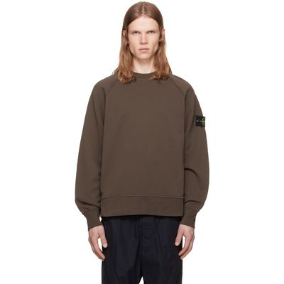 Stone Island Stone Island Brown Organic Cotton Fleece Sweatshirt