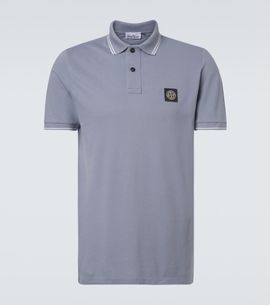 Stone Island Stone Island Compass cotton-blend piqué polo shirt