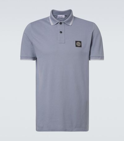 Stone Island Stone Island Compass cotton-blend piqué polo shirt