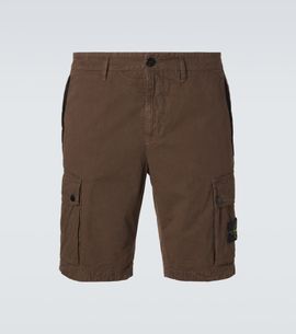 Stone Island Stone Island Compass cotton canvas cargo shorts