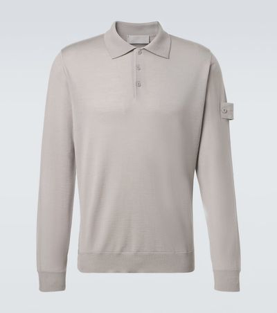 Stone Island Stone Island Compass virgin wool polo shirt