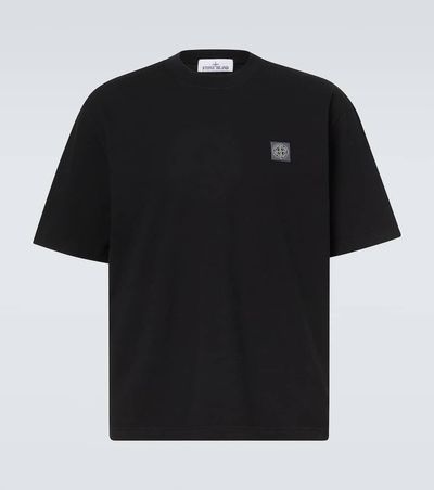 Stone Island Stone Island Embroidered cotton jersey T-shirt