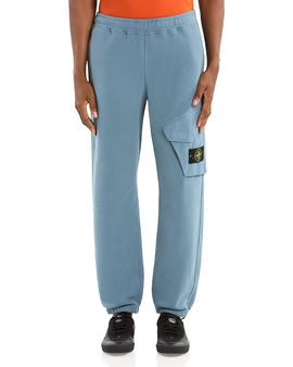 Stone Island Stone Island Felpa Loose Fit Solid Cotton Cargo Sweatpants