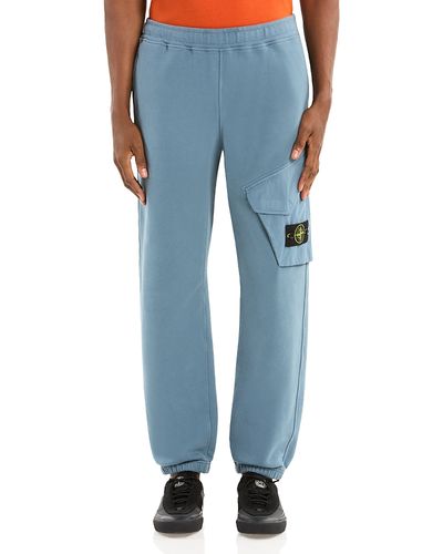 Stone Island Stone Island Felpa Loose Fit Solid Cotton Cargo Sweatpants