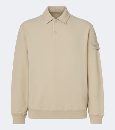 Stone Island Stone Island Ghost cotton-blend jersey polo sweater