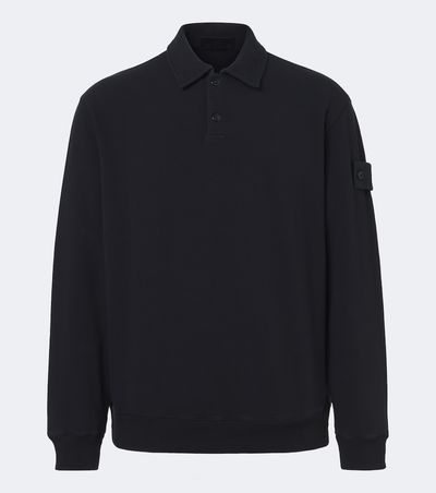 Stone Island Stone Island Ghost cotton blend jersey polo sweatshirt