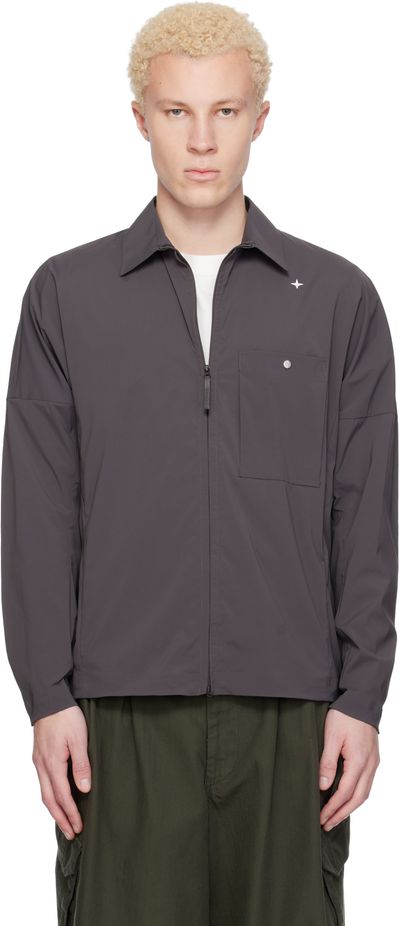 Stone Island Stone Island Gray 1200016 Recycled Stretch Nylon Tela Stellina Jacket