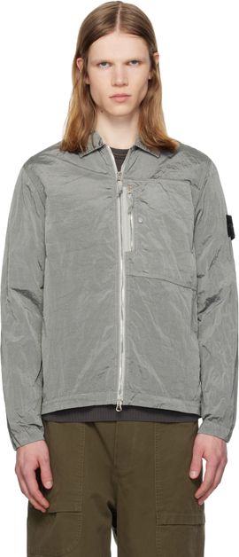 Stone Island Stone Island Gray 1200038 Nylon Metal ECONYL Overshirt