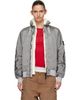 Stone Island Stone Island Gray 4100064 Nylon Metal ECONYL Watro-TC Bomber Jacket - 1