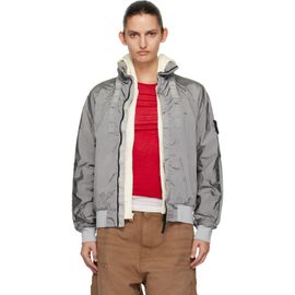 Stone Island Stone Island Gray 4100064 Nylon Metal ECONYL Watro-TC Bomber Jacket