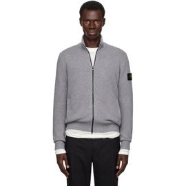Stone Island Stone Island Gray 5100012 Textured Stitch Wool Sweater