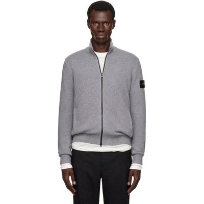 Stone Island Stone Island Gray 5100012 Textured Stitch Wool Sweater