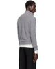 Stone Island Stone Island Gray 5100012 Textured Stitch Wool Sweater - 3