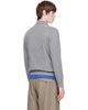 Stone Island Stone Island Gray 5100018 Geelong Wool LS Polo - 3