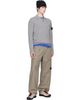Stone Island Stone Island Gray 5100018 Geelong Wool LS Polo - 5