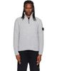 Stone Island Stone Island Gray 5100032 Speckled Wool Nylon Sweater - 1