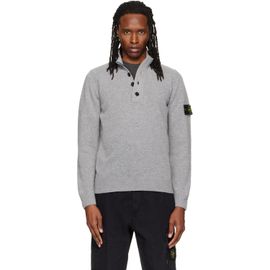 Stone Island Stone Island Gray 5100040 Lambswool Polo
