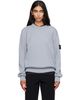 Stone Island Stone Island Gray 5100154 Ribbed Soft Organic Cotton Sweater - 1