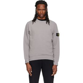 Stone Island Stone Island Gray 6100017 Organic Cotton Interlock Sweatshirt