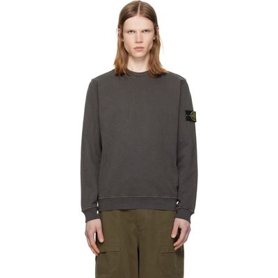 Stone Island Stone Island Gray 6100034 Malfilé Fleece 'Old' Effect Sweatshirt