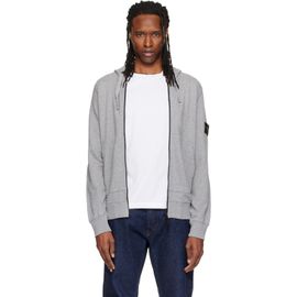 Stone Island Stone Island Gray 6100061 Organic Mélange Cotton Hoodie