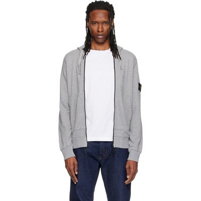 Stone Island Stone Island Gray 6100061 Organic Mélange Cotton Hoodie