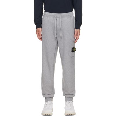 Stone Island Stone Island Gray 6200010 Organic Mélange Cotton Fleece Sweatpants