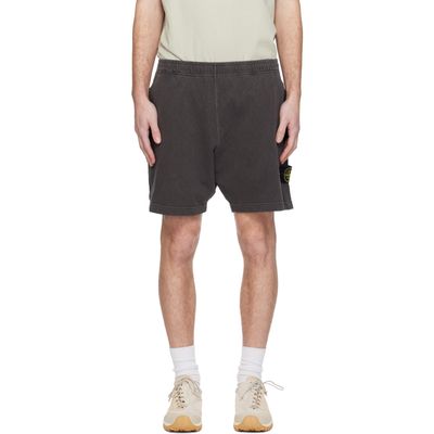 Stone Island Stone Island Gray 6200014 Malfilé Fleece Old Effect Shorts