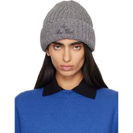 Stone Island Stone Island Gray N100001 Mouliné Cotton Chenille Beanie