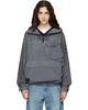 Stone Island Stone Island Gray Q100035 Uneven Smerigliato & Canvas Anorak - 1