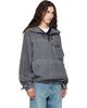 Stone Island Stone Island Gray Q100035 Uneven Smerigliato & Canvas Anorak - 2