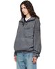 Stone Island Stone Island Gray Q100035 Uneven Smerigliato & Canvas Anorak - 4