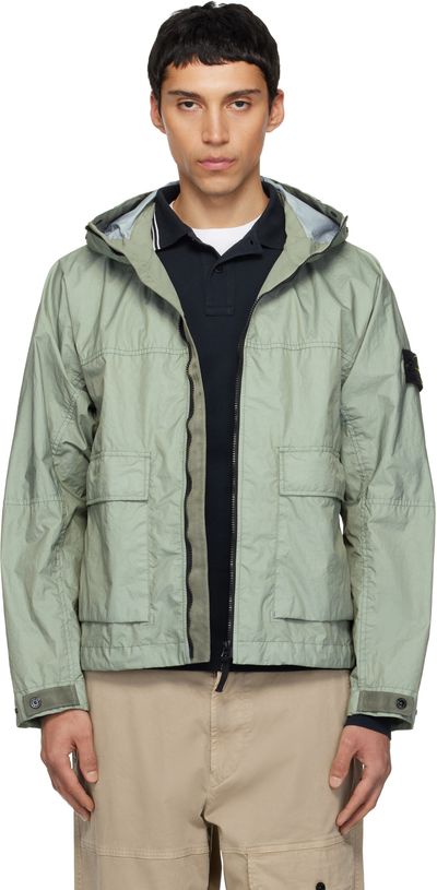 Stone Island Stone Island Green 410004 Membrana 3L TC Hooded Jacket