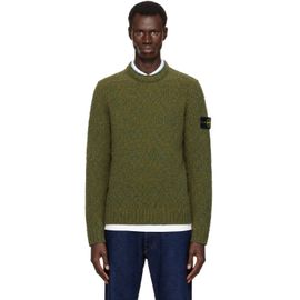 Stone Island Stone Island Green 5100031 Speckled Wool Nylon Sweater