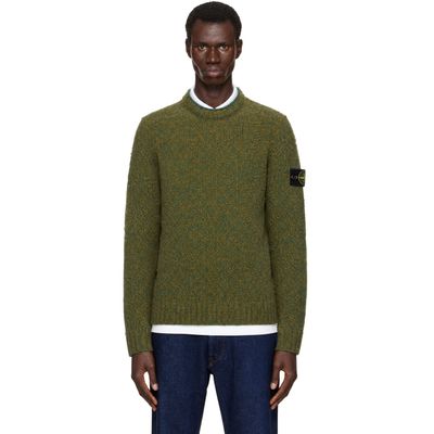 Stone Island Stone Island Green 5100031 Speckled Wool Nylon Sweater