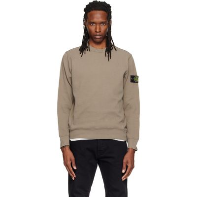Stone Island Stone Island Khaki 6100017 Organic Cotton Interlock Sweatshirt