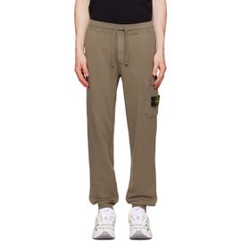 Stone Island Stone Island Khaki 6200010 Organic Cotton Fleece Sweatpants