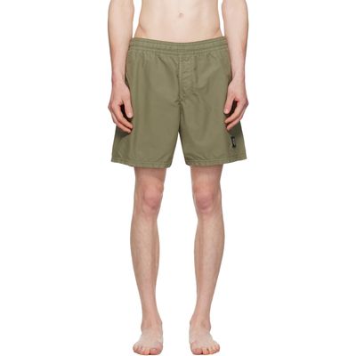 Stone Island Stone Island Khaki B100B09 Brushed Nylon Swim Shorts