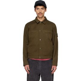 Stone Island Stone Island Khaki Q100039 Wool Cotton Biker Jacket