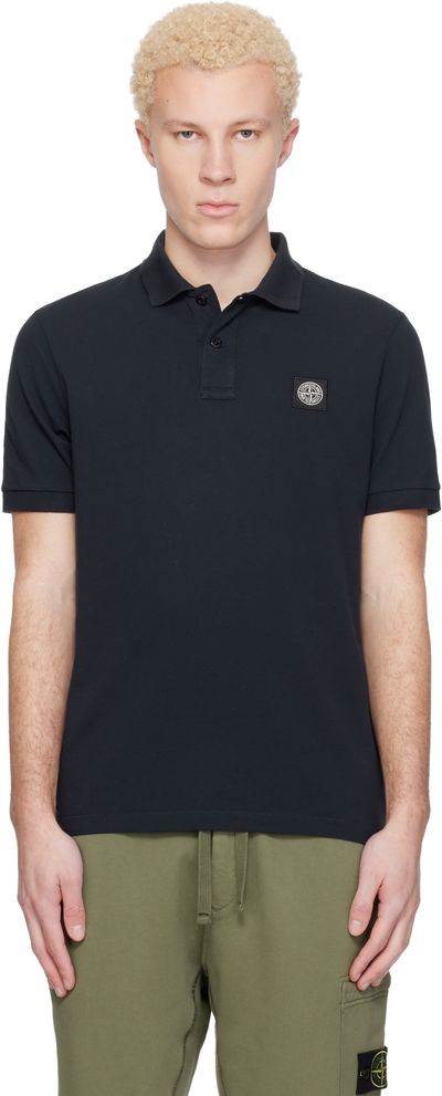 Stone Island Stone Island Navy 2200008 Organic Cotton Piqué Stretch Polo