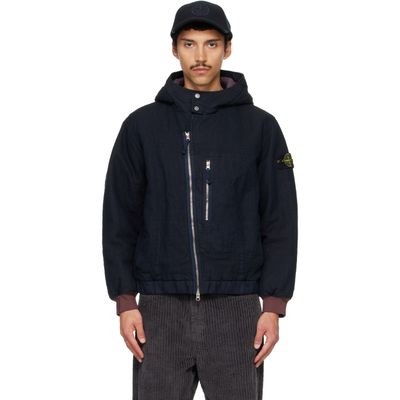 Stone Island Stone Island Navy 4100042 Diagonal Cotton Wool Jacket
