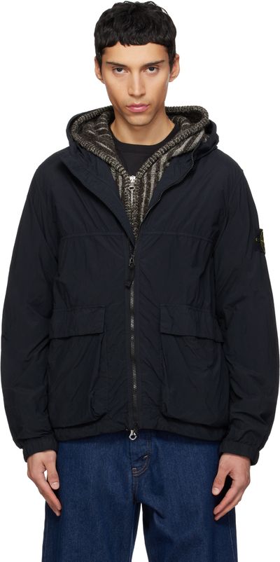 Stone Island Stone Island Navy 4100112 Nylon Smerigliato-TC Jacket