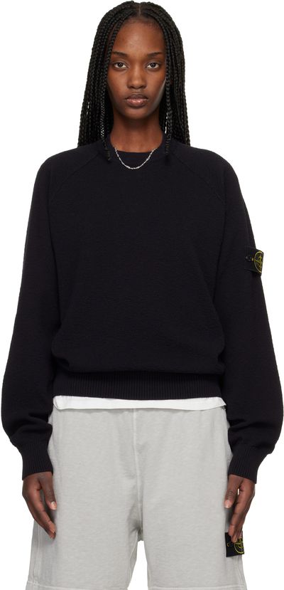 Stone Island Stone Island Navy 5100020 Light Raw Hand Organic Cotton Sweater
