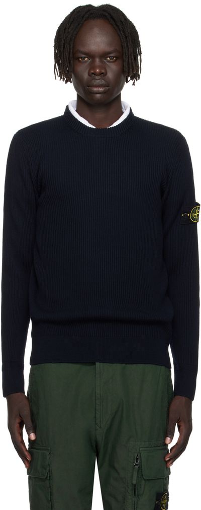 Stone Island Stone Island Navy 5100053 Full Rib RWS Wool Sweater