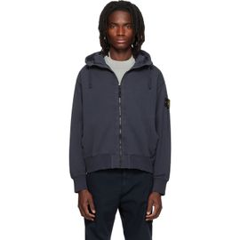 Stone Island Stone Island Navy 6100009 Organic Cotton Fleece Hoodie
