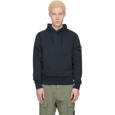 Stone Island Stone Island Navy 6100062 Organic Cotton Fleece Hoodie