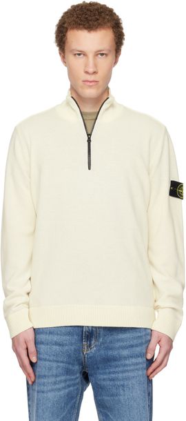 Stone Island Stone Island Off-White 5100012 Light RWS Geelong Wool Sweater