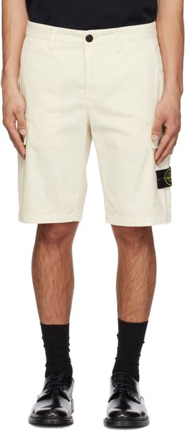 Stone Island Stone Island Off-White L100018 Cargo Shorts
