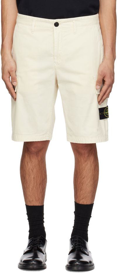 Stone Island Stone Island Off-White L100018 Cargo Shorts