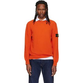 Stone Island Stone Island Orange 5100154 Ribbed Soft Organic Cotton Sweater